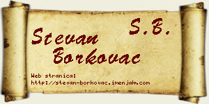Stevan Borkovac vizit kartica